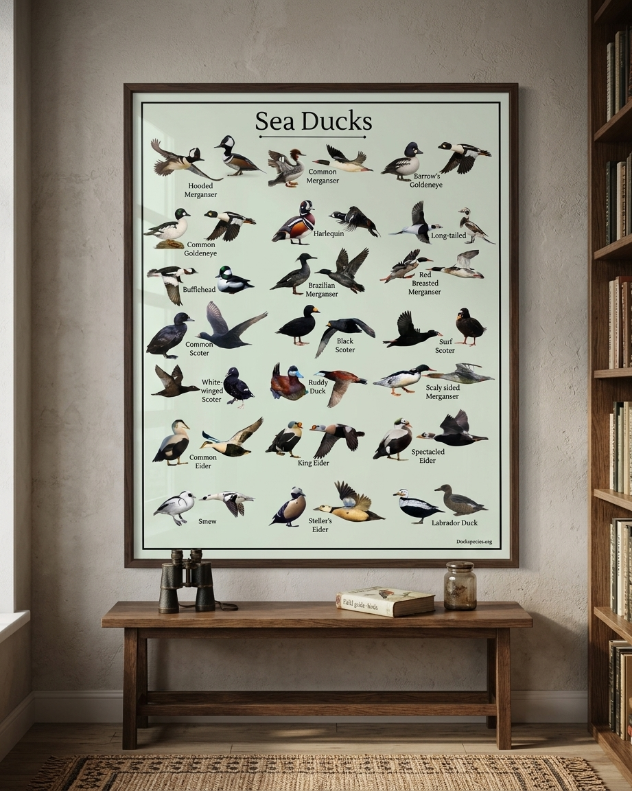Sea Ducks Identification Chart